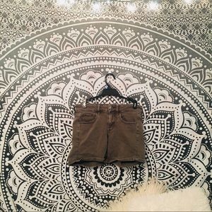 American Eagle "MIDI" Olive Green Jean Shorts